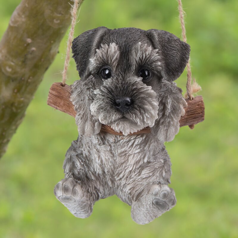 miniature schnauzer welcome statue